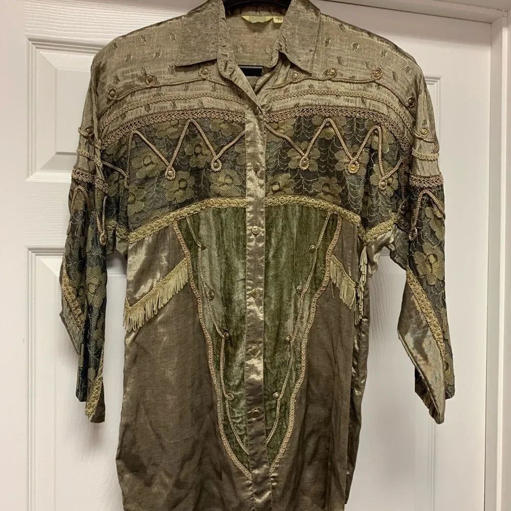 Vintage Gallo Napoli Gypsy Boho Skirt Set sz S EUC